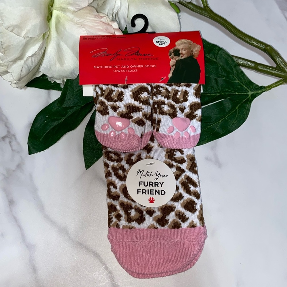 Marilyn Monroe Matching Pet & Owner Low cut Sock Set, Small Pet